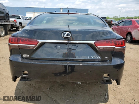 2019 Lexus LS 500 with VIN JTHC51FF2K5006080, listed as a Copart auction lot 59752395 with 21,085 mi miles and Clean title. Bid and sale history available at DreamBid. Image 6.