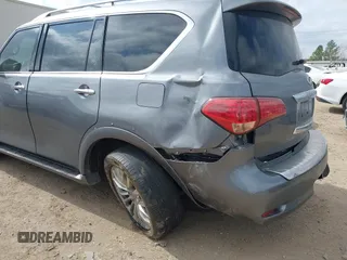 2015 Infiniti QX80 with VIN JN8AZ2NF5F9573634, listed as a IAAI auction lot 41510452 with 127,530 mi miles and . Bid and sale history available at DreamBid. Image 6.
