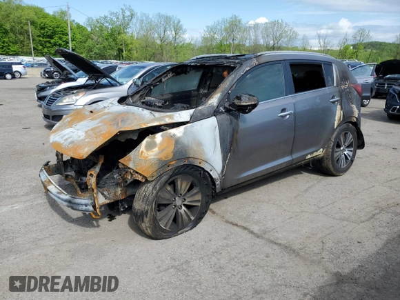 2014 Kia Sportage EX with VIN KNDPCCAC3E7630075, listed as a Copart auction lot 55671655 with Not provided miles and Salvage title. Bid and sale history available at DreamBid. Image 1.