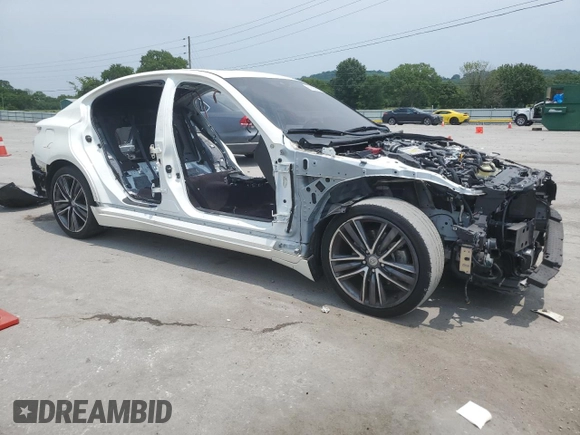 2021 Infiniti Q50 Sensory with VIN JN1EV7CP4MM700212, listed as a Copart auction lot 60689995 with Not provided miles and Salvage title. Bid and sale history available at DreamBid. Image 4.