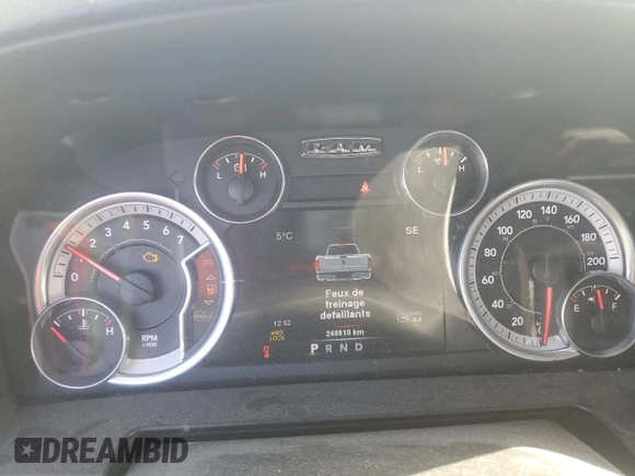 2013 Ram 1500 Sport with VIN 1C6RR7HT3DS713271, listed as a Copart auction lot 46674435 with 240,310 mi miles and Salvage title. Bid and sale history available at DreamBid. Image 9.