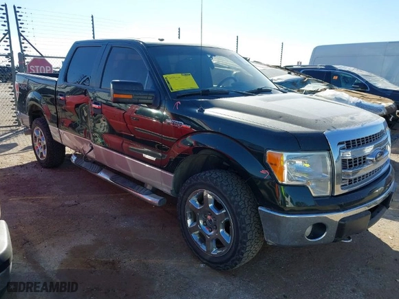 2013 Ford F-150 XL with VIN 1FTFW1ET4DKE22476, listed as a IAAI auction lot 41424670 with 155,326 mi miles. Bid and sale history available at carsss.com. Image 1.
