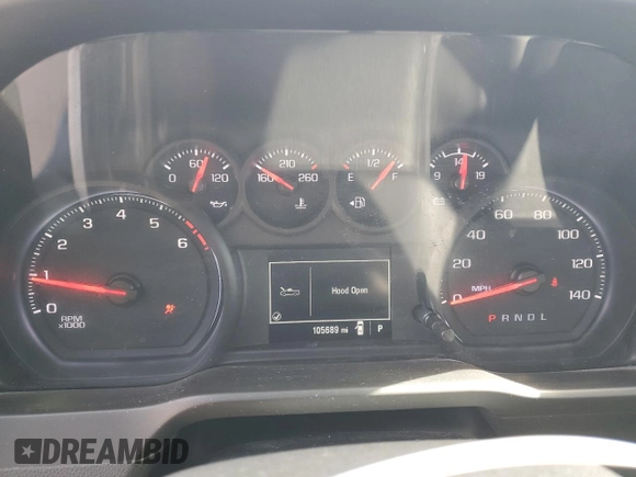 2020 Chevrolet Silverado 1500 Work Truck with VIN 3GCNWAEH5LG217679, listed as a Copart auction lot 46077455 with 105,689 mi miles and Clean Title. Bid and sale history available at DreamBid. Image 9.