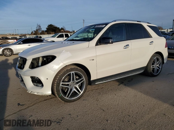 2018 Mercedes-Benz GLE 43 AMG with VIN 4JGDA6EB3JB055149, listed as a Copart auction lot 88094385 with 34,840 mi miles and Salvage Title. Bid and sale history available at DreamBid. Image 1.