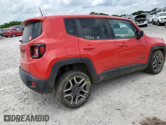 2020 Jeep Renegade Jeepster z VIN ZACNJAAB3LPL78799, wystawiony jako Copart lot #60658745 z przebiegiem 102 761 mil mil oraz Szkoda całkowita • Salvage title. Historia ofert i sprzedaży dostępna na DreamBid. Obrazek 3.