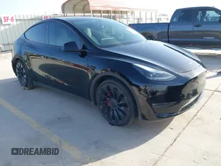 2022 Tesla Model Y Performance with VIN 7SAYGDEF6NF532027, listed as a IAAI auction lot 41717662 with 36,537 mi miles and . Bid and sale history available at DreamBid. Image 1.