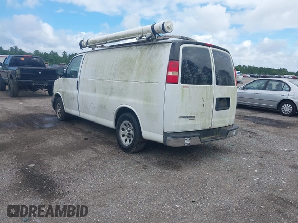 2014 Chevrolet Express Cargo with VIN 1GCSGAFX0E1110921, listed as a IAAI auction lot 42737205 with 177,631 mi miles and . Bid and sale history available at DreamBid. Image 3.