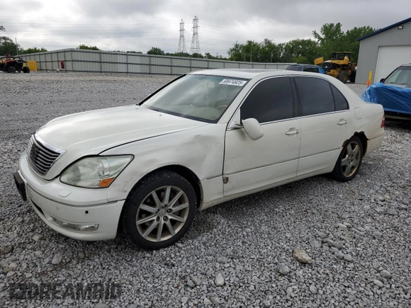 2005 Lexus LS 430 z VIN JTHBN36F955009277, wystawiony jako Copart lot #58974925 z przebiegiem 213 982 mil mil oraz Czysty tytuł • Clean title. Historia ofert i sprzedaży dostępna na DreamBid. Obrazek 1.