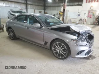 2025 Genesis G70 2.5T with VIN KMTG34SC7SU148485, listed as a Copart auction lot 77734274 with 7,042 mi miles and Clean Title. Bid and sale history available at carsss.com. Image 4.
