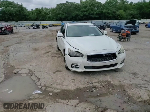 2014 Infiniti Q50 Premium with VIN JN1BV7AP4EM676758, listed as a Copart auction lot 58843275 with 138,404 mi miles and Salvage title. Bid and sale history available at DreamBid. Image 13.