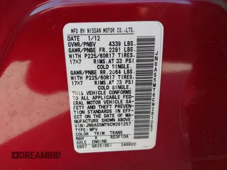 2012 Nissan Rogue SL with VIN JN8AS5MT6CW281257, listed as a IAAI auction lot 41631409 with 145,844 mi miles and . Bid and sale history available at DreamBid. Image 9.