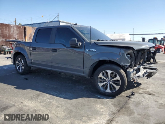 2020 Ford F-150 XL with VIN 1FTEW1CP0LFC22381, listed as a Copart auction lot 46346035 with 51,935 mi miles and Salvage Title. Bid and sale history available at carsss.com. Image 4.