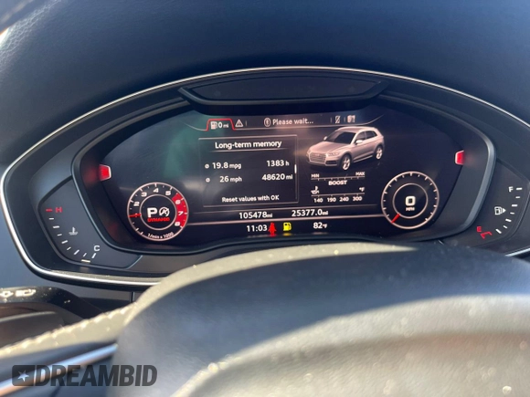 2018 Audi SQ5 Prestige with VIN WA1C4AFY5J2215054, listed as a Copart auction lot 79905154 with 105,478 mi miles and Clean Title. Bid and sale history available at DreamBid. Image 9.