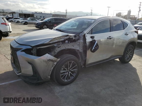 2022 Lexus NX with VIN JTJAKCEZ5N2004707, listed as a Copart auction lot 46451184 with 25,487 mi miles. Bid and sale history available at carsss.com. Image 1.