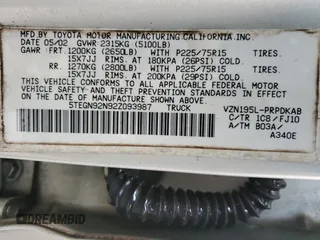 2002 Toyota Tacoma PreRunner with VIN 5TEGN92N92Z093987, listed as a Copart auction lot 45094525 with Not Provided miles and Salvage Title. Bid and sale history available at DreamBid. Image 13.