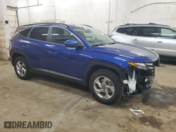 2022 Hyundai Tucson SEL with VIN 5NMJBCAE9NH018370, listed as a Copart auction lot 49783965 with 56,285 mi miles and Salvage Title. Bid and sale history available at carsss.com. Image 4.
