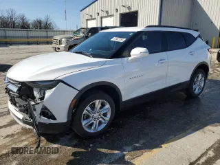 2021 Chevrolet Blazer LT with VIN 3GNKBCR44MS531458, listed as a Copart auction lot 51962955 with 91,300 mi miles and Salvage title. Bid and sale history available at DreamBid. Image 1.