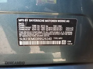 2024 BMW X7 xDrive40i with VIN 5UX23EM03R9S26340, listed as a Copart auction lot 46449785 with 0 mi miles and Salvage Title. Bid and sale history available at carsss.com. Image 13.