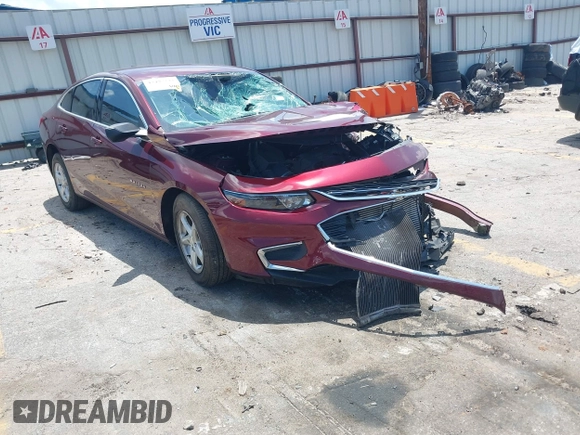 2016 Chevrolet Malibu LS with VIN 1G1ZB5ST8GF172301, listed as a IAAI auction lot 42497233 with Not provided miles and . Bid and sale history available at DreamBid. Image 1.