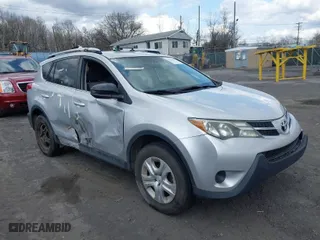 2014 Toyota RAV4 LE with VIN JTMBFREV7ED063628, listed as a IAAI auction lot 41931380 with 117,542 mi miles. Bid and sale history available at carsss.com. Image 1.