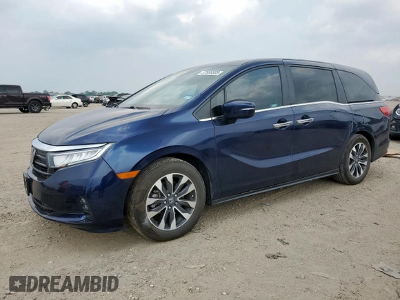 2023 Honda Odyssey EX-L с VIN 5FNRL6H64PB079338, выставлен на аукционе Copart как лот 57666505 с пробегом 39 807 миль миль и Списание • Salvage title. История ставок и продаж доступна на DreamBid. Изображение 1.