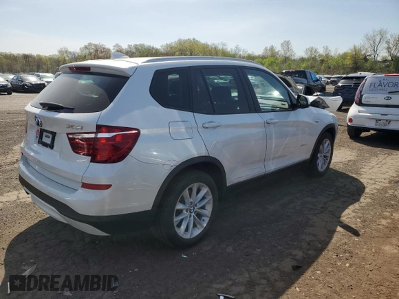 2017 BMW X3 xDrive28i with VIN 5UXWX9C33H0W69079, listed as a Copart auction lot 54417295 with 41,385 mi miles and Salvage Title. Bid and sale history available at DreamBid. Image 3.