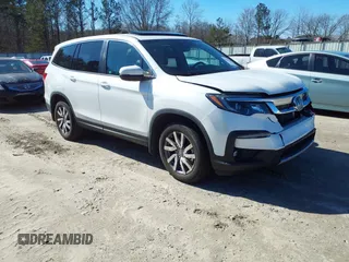 2020 Honda Pilot EX-L with VIN 5FNYF5H53LB003768, listed as a IAAI auction lot 41621870 with 96,067 mi miles. Bid and sale history available at carsss.com. Image 1.