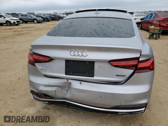 2020 Audi A5 Sportback Premium Plus with VIN WAUCNCF52LA018224, listed as a Copart auction lot 37165944 with 29,722 mi miles. Bid and sale history available at carsss.com. Image 6.