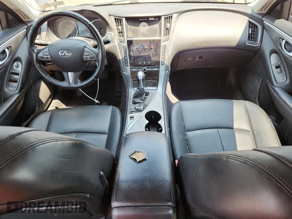 2015 Infiniti Q50 with VIN JN1BV7APXFM334409, listed as a Copart auction lot 63150875 with 125,803 mi miles and Salvage title. Bid and sale history available at DreamBid. Image 8.