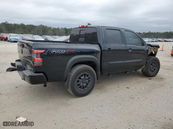 2024 Nissan Frontier PRO-4X with VIN 1N6ED1EK6RN605079, listed as a Copart auction lot 44513245 with 6,914 mi miles and Salvage Title. Bid and sale history available at carsss.com. Image 3.