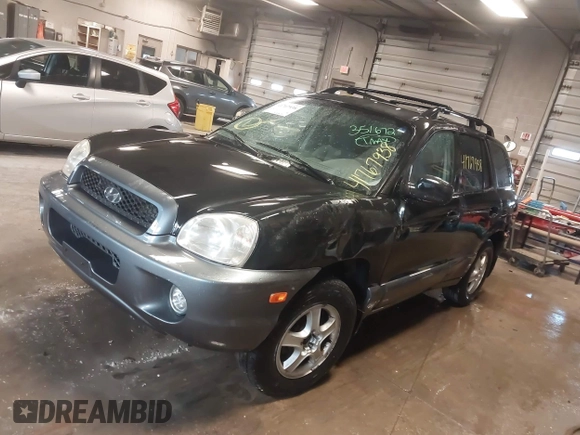 2003 Hyundai Santa Fe GLS with VIN KM8SC73D43U351672, listed as a IAAI auction lot 41767938 with 175,843 mi miles. Bid and sale history available at carsss.com. Image 2.