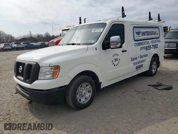 2018 Nissan NV SV with VIN 1N6AF0KY2JN814125, listed as a Copart auction lot 48872765 with 123,301 mi miles and Salvage Title. Bid and sale history available at carsss.com. Image 1.