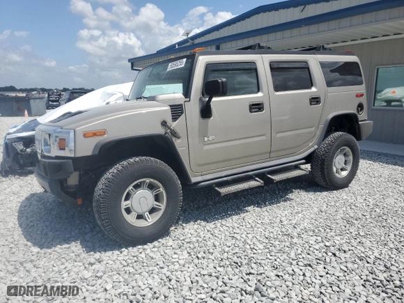 2003 Hummer H2 with VIN 5GRGN23U83H124614, listed as a Copart auction lot 50595255 with 121,356 mi miles and Salvage Title. Bid and sale history available at carsss.com. Image 1.