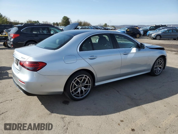 2021 Mercedes-Benz E 350 with VIN W1KZF8EB9MA875615, listed as a Copart auction lot 51165855 with 36,247 mi miles and Salvage Title. Bid and sale history available at DreamBid. Image 3.