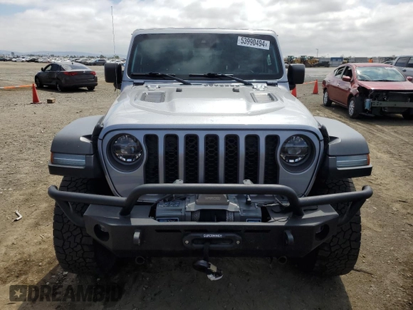 2021 Jeep Gladiator Rubicon with VIN 1C6JJTBG4ML534725, listed as a Copart auction lot 53990494 with 37,478 mi miles and Salvage title. Bid and sale history available at DreamBid. Image 5.