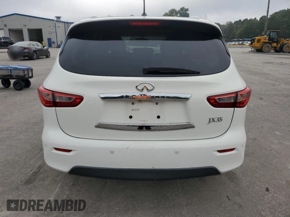 2013 Infiniti JX35 with VIN 5N1AL0MM6DC324143, listed as a Copart auction lot 72313904 with 112,051 mi miles and Salvage Title. Bid and sale history available at carsss.com. Image 6.
