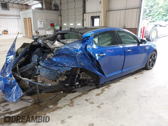 2014 Kia Optima SXL Turbo with VIN 5XXGR4A61EG256801, listed as a IAAI auction lot 42362910 with 216,480 mi miles and . Bid and sale history available at DreamBid. Image 4.