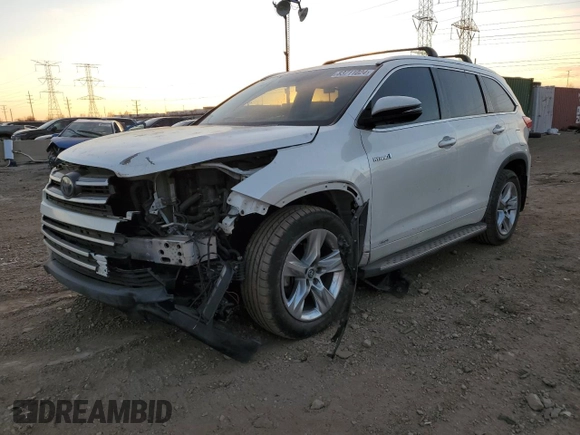 2016 Toyota Highlander Hybrid Limited with VIN 5TDDCRFH8GS015007, listed as a Copart auction lot 83711024 with 106,441 mi miles and Salvage Title. Bid and sale history available at carsss.com. Image 1.