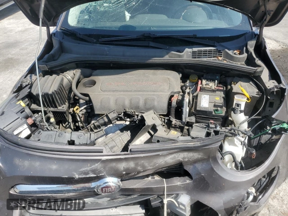 2017 FIAT 500X Lounge with VIN ZFBCFXDB7HP518161, listed as a Copart auction lot 60134985 with 51,357 mi miles and Salvage title. Bid and sale history available at DreamBid. Image 11.