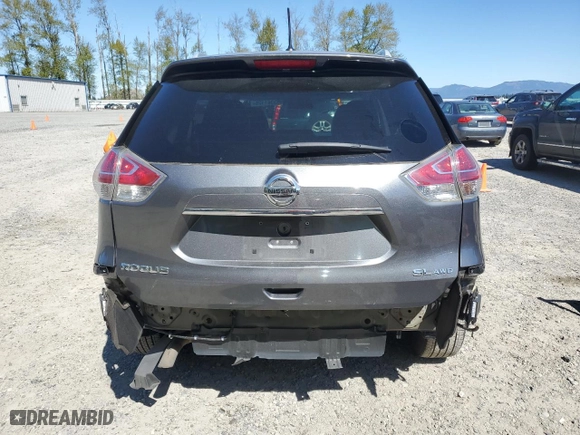 2016 Nissan Rogue SV with VIN 5N1AT2MV9GC858231, listed as a Copart auction lot 53361125 with 98,626 mi miles and Salvage Title. Bid and sale history available at carsss.com. Image 6.
