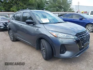 2023 Nissan Kicks SR with VIN 3N1CP5DV1PL563120, listed as a IAAI auction lot 42159388 with 24,070 mi miles. Bid and sale history available at carsss.com. Image 1.
