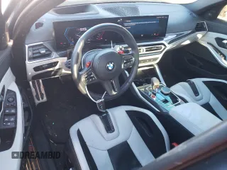 2023 BMW M3 Competition xDrive with VIN WBS43AY02PFP93353, listed as a Copart auction lot 82928274 with 21,135 mi miles and Salvage Title. Bid and sale history available at carsss.com. Image 8.