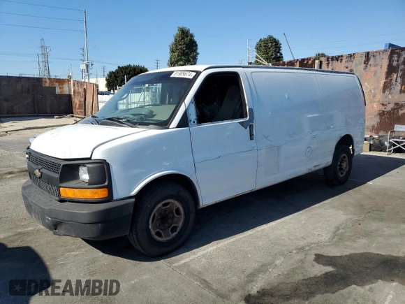 2012 Chevrolet Express Cargo Van with VIN 1GCWGGCA3C1150136, listed as a Copart auction lot 81989674 with 294,228 mi miles and Salvage Title. Bid and sale history available at carsss.com. Image 1.