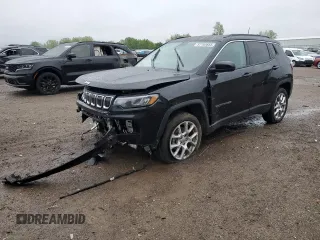 2022 Jeep Compass Latitude Lux with VIN 3C4NJDFB7NT219096, listed as a Copart auction lot 57703855 with 42,108 mi miles and Non repairable. Bid and sale history available at DreamBid. Image 1.