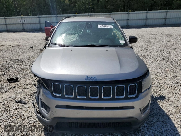 2018 Jeep Compass Sport with VIN 3C4NJCAB5JT240492, listed as a Copart auction lot 53626845 with 75,355 mi miles and Salvage title. Bid and sale history available at DreamBid. Image 5.