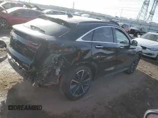2024 Infiniti QX55 Luxe with VIN 3PCAJ5JR7RF110618, listed as a Copart auction lot 44208665 with 5,551 mi miles and Salvage Title. Bid and sale history available at DreamBid. Image 3.