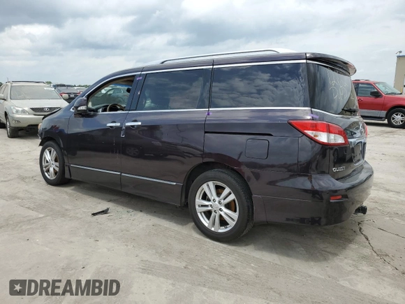 2011 Nissan Quest SL z VIN JN8AE2KP8B9001444, wystawiony jako Copart lot #55013185 z przebiegiem 216 290 mil mil oraz Szkoda całkowita • Salvage title. Historia ofert i sprzedaży dostępna na DreamBid. Obrazek 2.
