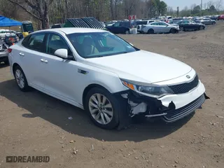 2017 Kia Optima LX with VIN 5XXGT4L35HG123998, listed as a IAAI auction lot 42106154 with 114,092 mi miles. Bid and sale history available at carsss.com. Image 1.