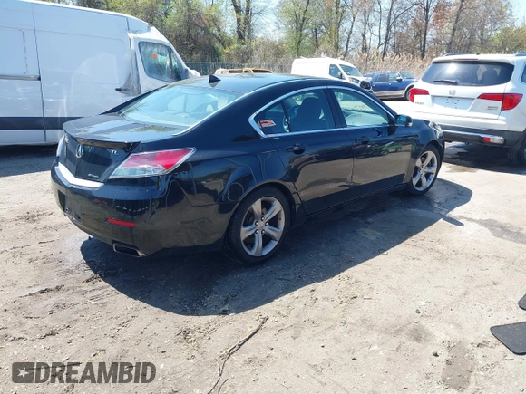 2012 Acura TL Tech Auto with VIN 19UUA9F53CA004033, listed as a IAAI auction lot 41963088 with 69,863 mi miles. Bid and sale history available at carsss.com. Image 4.