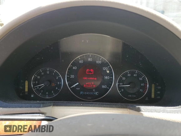 2005 Mercedes-Benz E 5.0L with VIN WDBUF70J25A682042, listed as a Copart auction lot 42377605 with 184,808 mi miles and Non Repairable. Bid and sale history available at carsss.com. Image 9.